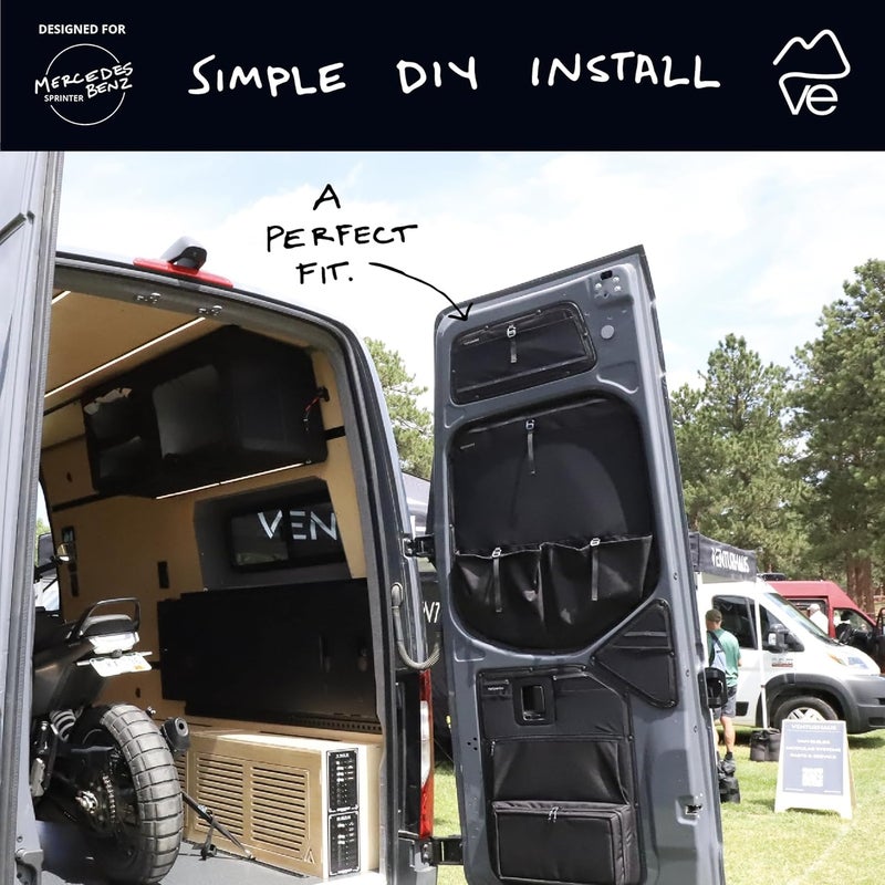 VanEssential Rear Door UPPER Storage Panels (Pair) Designed for Mercedes-Benz VS30 & NCV3 (Van Years 2007 to Current Model) - Image 2